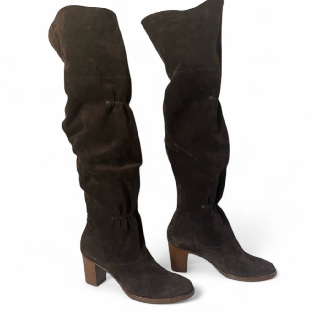 Robert Clergerie Timot Suede Brown Over the Knee Boots size 10